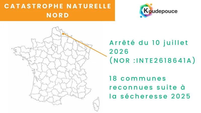 Catastrophe naturelle du 10 juillet 2026 et maisons du Nord touchées par le retrait-gonflement des argiles